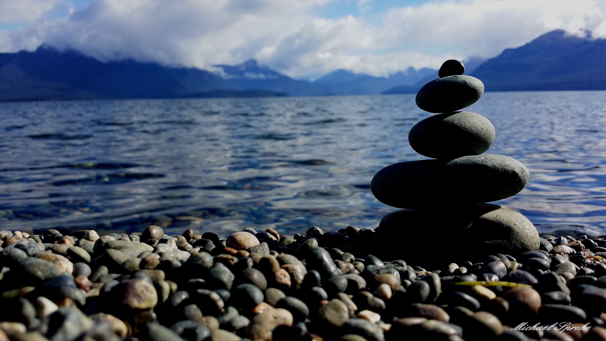 Rock Stack on a Lakeshore